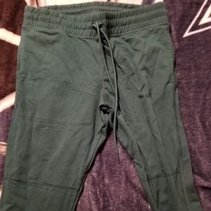 L pink green jogger pants
